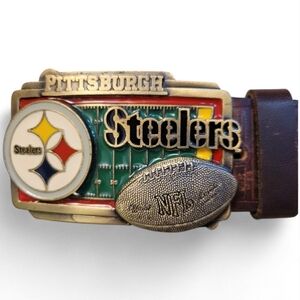 Pittsburgh Steelers Belt Buckle and Belt